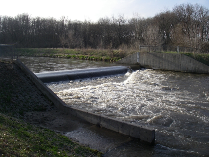 View of former dam from downstream